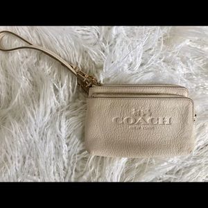 Off white authentic coach wallet/wristlet